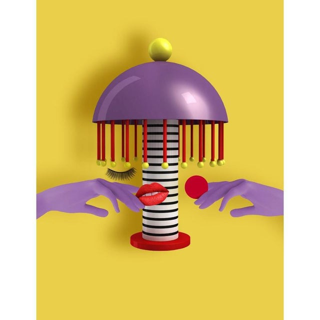 Josephine Table Lamp in Powder-Coated Aluminum by Altreforme For Sale - Image 6 of 13