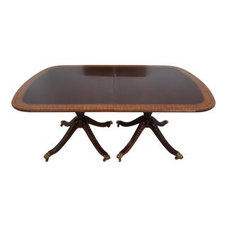 Hickory Chair Co Banded Mahogany Dining Room Table For Sale