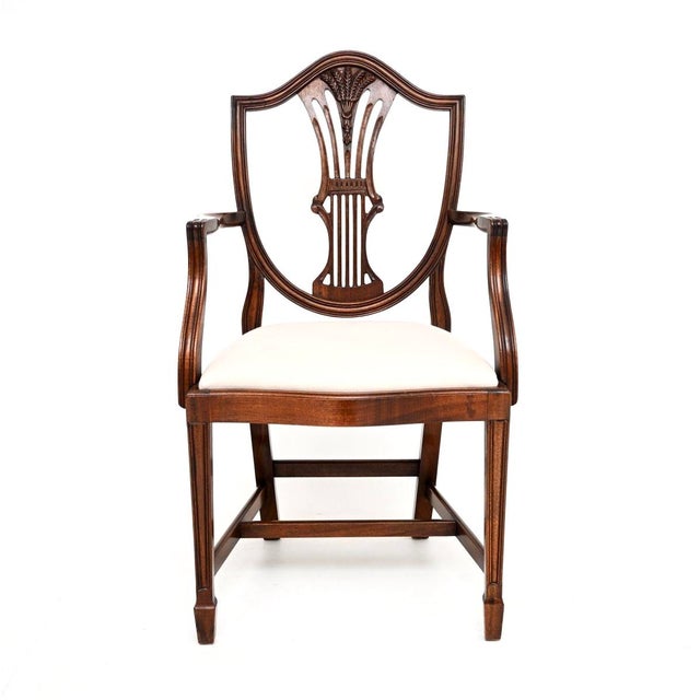 1930s Vintage Shield Back Dining Chairs, 1930, Set of 8 For Sale - Image 5 of 12