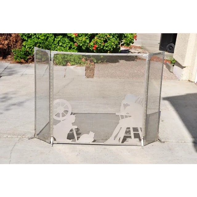Vintage Folk Art Cut Out Fireplace Screen For Sale In San Francisco - Image 6 of 6