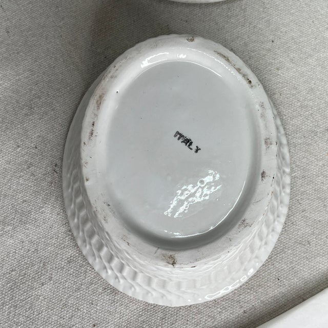 Late 20th Century Italian Ceramic Bird Perched on a Basket For Sale - Image 5 of 6