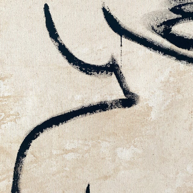 Female Painting on Unprimed Canvas by Anna Pepe For Sale - Image 4 of 6