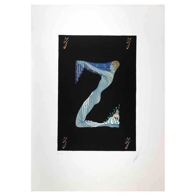 Erté, Letter Z, 1970s, Lithograph For Sale
