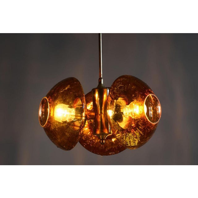 Mid-Century Chandelier in Brass and Glass from Kamenický Šenov, Czech, 1960s For Sale - Image 12 of 13