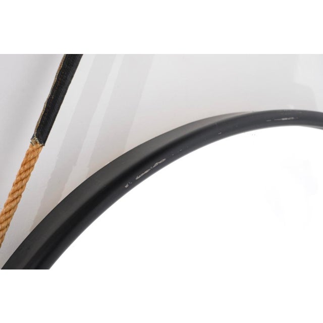 1970s Vintage Round Steel Mirror, Italy, 1970s For Sale - Image 5 of 13