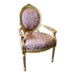 19th Century French Gilt Salon Chair For Sale