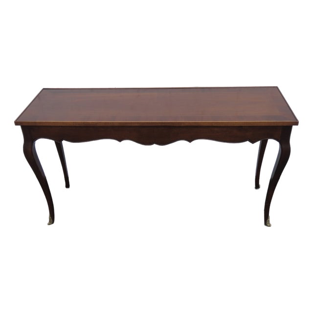 French Long Narrow Console Entry Library Table 6579 For Sale