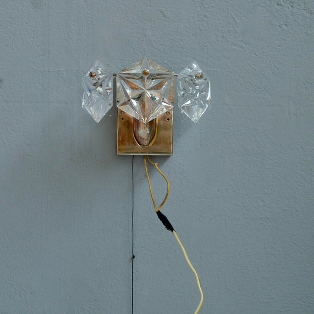 Mid-Century Crystal Sconce by Kinkeldey, Germany, 1970s For Sale - Image 9 of 14
