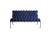 Matrice bench by Plumbum Dimensions: 50" x 25.60" x H 53.47" Materials: Powder-coated steel, velvet. May be available...
