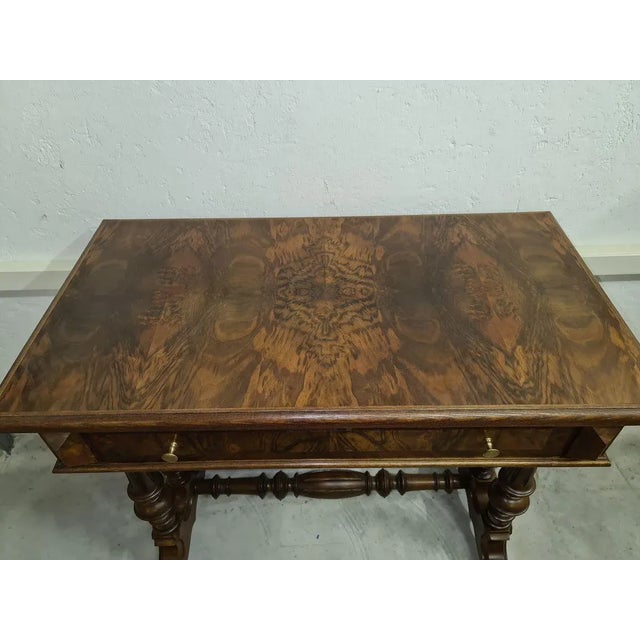 Wood Antique Walnut Console Table For Sale - Image 7 of 11