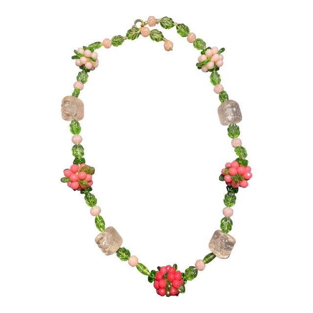 Vintage German Tutti Frutti Style Necklace For Sale