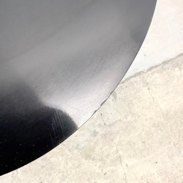 Vintage Atomic Modern Kidney-Shaped Coffee Table in Black Laminate For Sale - Image 11 of 12