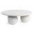 Modern White Marble Sphere Base Coffee Table For Sale - Image 4 of 4