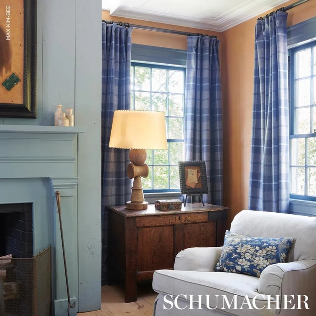 2020s SAMPLE - Schumacher Montana Wool Plaid Fabric In Slate For Sale - Image 5 of 5