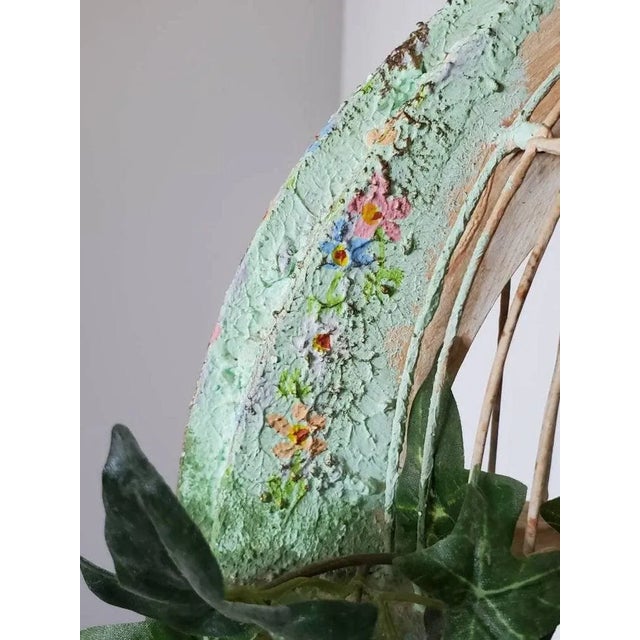 Wood Whimsy Chic Decorative Distressed Painted Bird Cage For Sale - Image 7 of 11