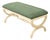 Baker Furniture Style Neoclassical Cream Lacquered Curule Window Bench For Sale