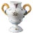 French Floral Faience Double-Handle Vase, 18th Century For Sale