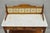Victorian Antique Victorian Walnut Marble Top Washstand Good Luck Swastika Tile Backsplash For Sale - Image 3 of 18