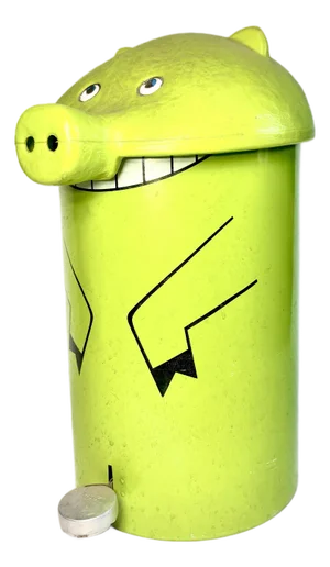 Mid 20th Century Quirky Custom Pig Trash Can