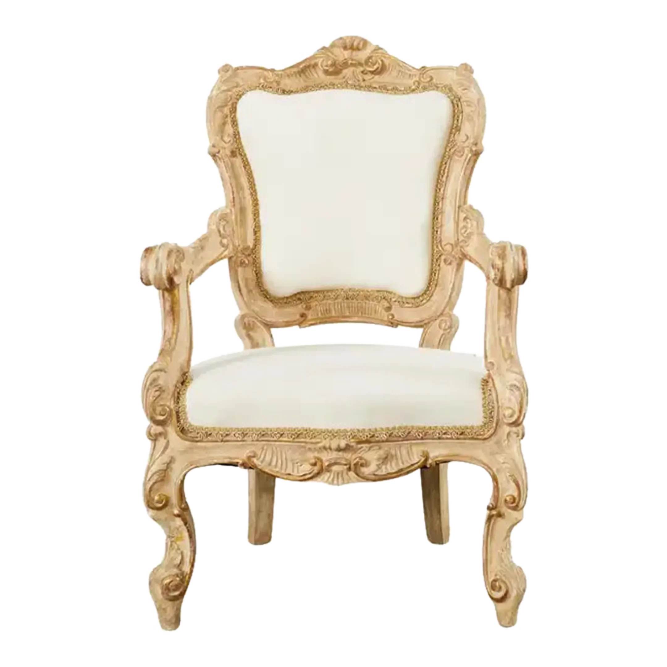 Hendrix Allardyce Italian Rococo Style Carved Library Armchair