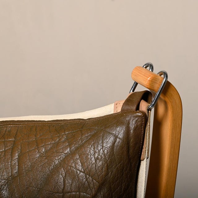 Set of Falcon Chair with Ottoman in Brown Leather by Sigurd Ressell for Vatne Møbler, 1970s For Sale - Image 11 of 18