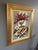 Mid-Century Modern 'Red Blooms & Cards' Vintage Swedish Expressive Original Still Life Oil Painting, Framed For Sale - Image 4 of 12