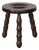 1950s French Wood Tripod Stool For Sale