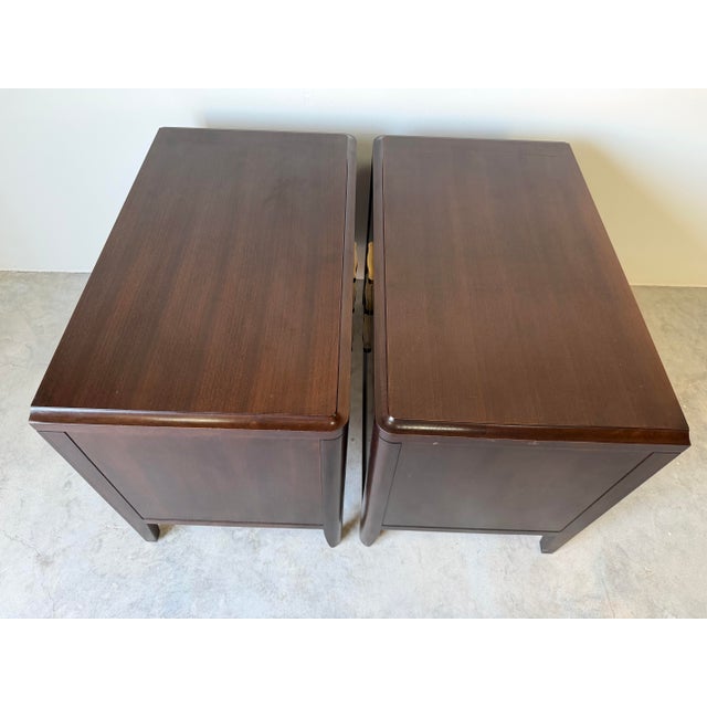 Wood Barbara Barry for Henredon Mahogany Nightstands – A Pair/ Sold For Sale - Image 7 of 12