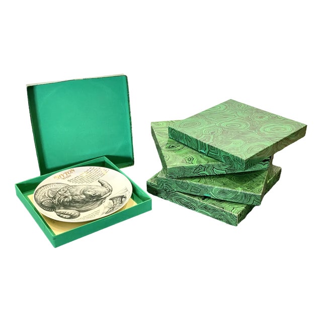 Dishes by Atelier Fornasetti for Martini and Rossi, 1960s, Set of 5 For Sale