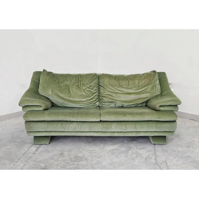 In this listing you will find a Postmodern Sofa in pale mint green velvet. Design of the sofa is inspired by the iconic...