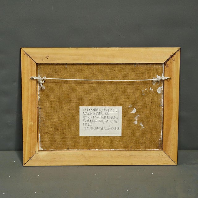 Wood Fraueninsel, Eastern Shore – Oil Painting by Alexander Michael, 1994 For Sale - Image 7 of 7