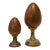 Pair of Wood and Brass Finial Sculptures by Sarreid LTD For Sale