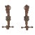 Pair of Gothic Wrought Iron Grand Entry Double Door Pulls For Sale