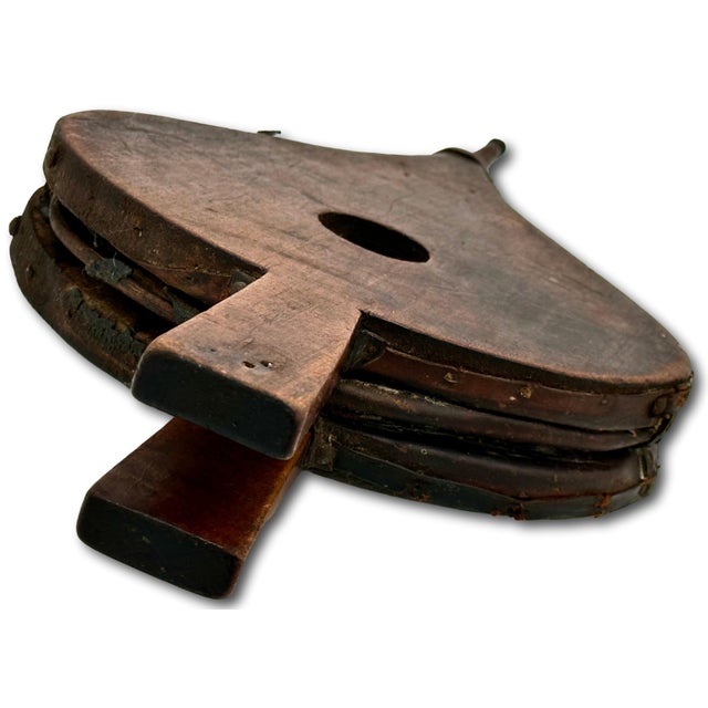 Unusual Antique American Rustic Hand Made & Hand Painted Decorated Shipboard Blacksmith Belllows - Circa Mid 1800s For Sale - Image 15 of 18