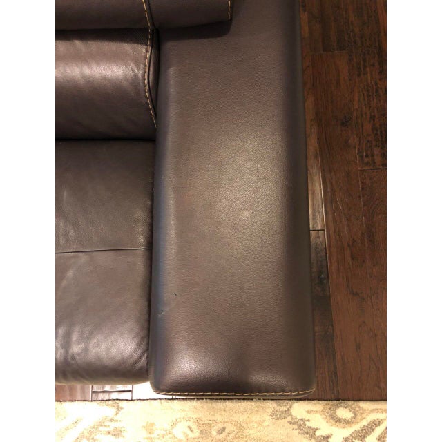 Natuzzi Italia Avana Black Leather Sofa Set 2 Piece Chairish