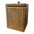 Vintage English Brass Repousse Tea Caddy For Sale