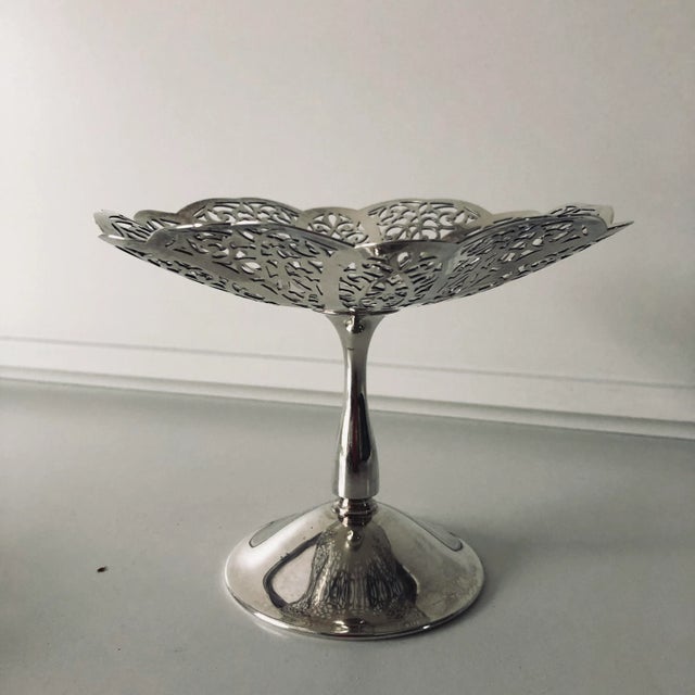 Vintage International Silverplate Lovelace Compote & Candy Dishes - Set of 3 For Sale - Image 4 of 7