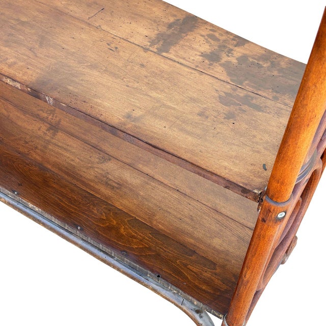Mid 19th Century Vienna Secession Scrolling Oak Waterfall Étagère by Gebrüder Thonet, Attributed For Sale - Image 10 of 12