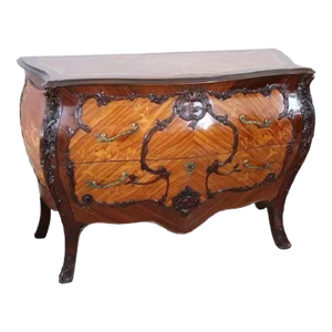 Vintage Chest of Drawers with Inlay Walnut, 1930s