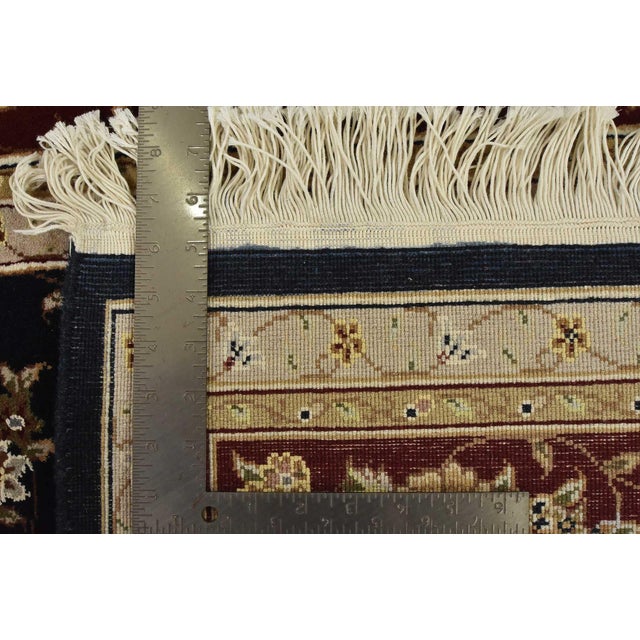 Tabriz Rug 5’9” X 9′ Blue Wool/Silk Traditional Hand-Knotted Oriental Carpet For Sale - Image 15 of 15