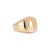 Modern Men’s David Yurman Streamline G Initial 18k Yellow Gold Pinky Statement Ring For Sale - Image 3 of 8