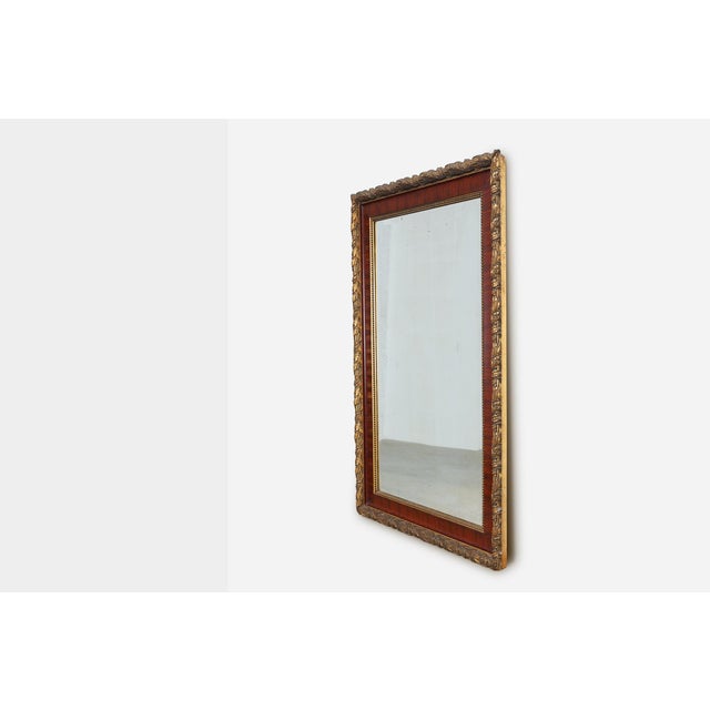 French Classical Mirror with Gilded Details, 1900s For Sale - Image 3 of 11