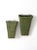 Farmhouse Vintage Green Wicker Wall Baskets Pair For Sale - Image 3 of 11