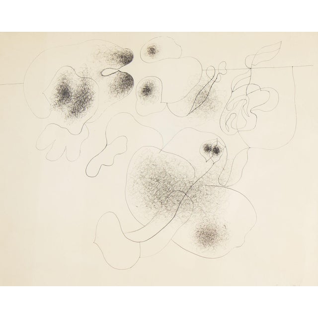An abstract drawing titled "Fraudulent Garden" by the American artist William Itter (1942-2025). This drawing features...