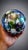 Contemporary Pyromania Oregon Float Hand Blown Art Glass Orb Ball Paperweight Blue Green Purple Studio Glass Sculpture Coastal Decor Gift 4.5" For Sale - Image 3 of 9