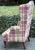 Purple Lambert Furniture Queen Anne High Back Wingback Chairs - A Pair For Sale - Image 8 of 10