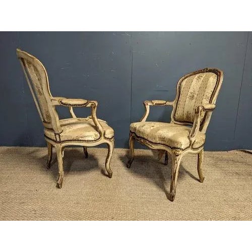 Set of Louis XV Armchairs For Sale - Image 3 of 6