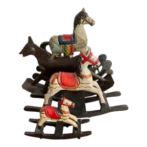 Early 20th Century Toy Rocking Horses, Set of 4