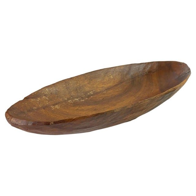 Large Brutalist Wood Bowl, France, 1960s For Sale - Image 9 of 9
