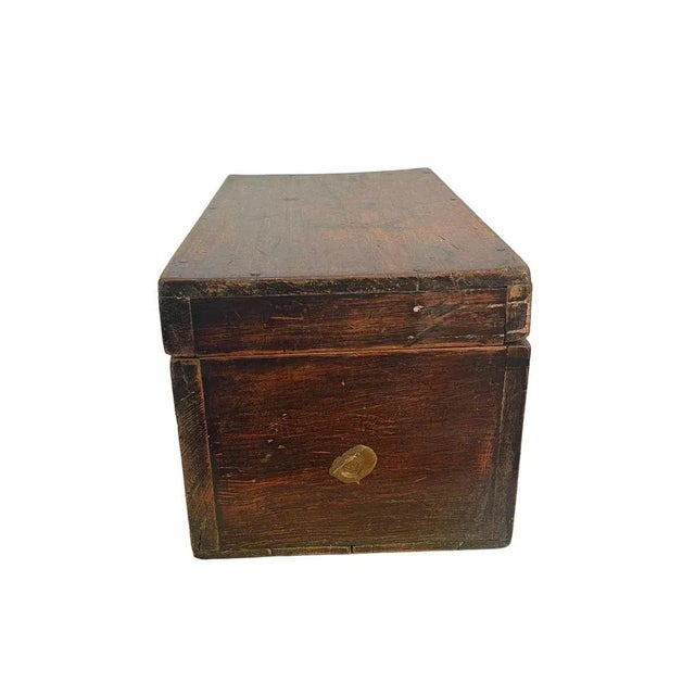 Hand-Decorated Wooden Box, 19th Century For Sale - Image 6 of 9